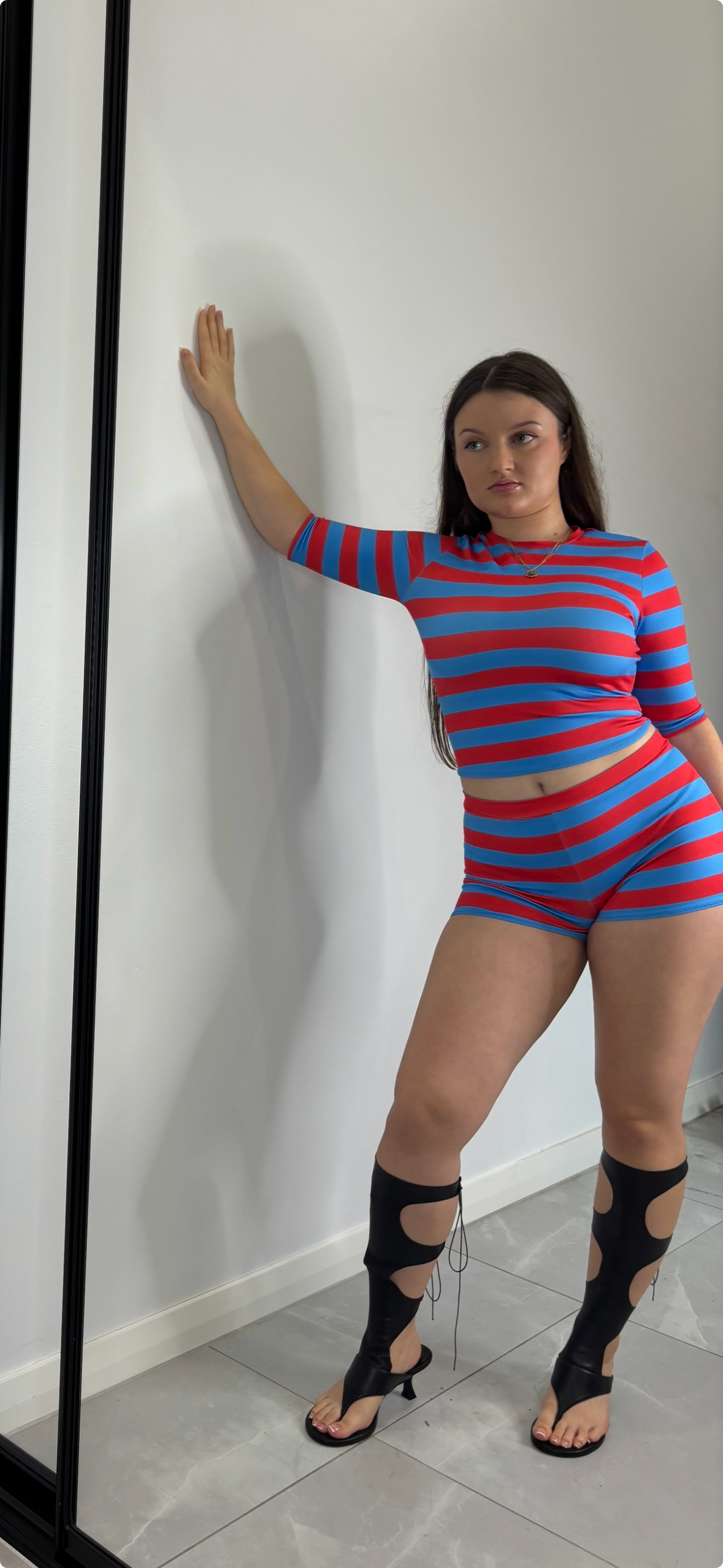 stripe set - red + blue *SHORTS ONLY*