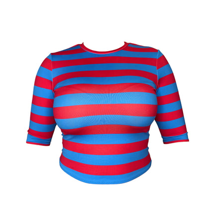 stripe set - red + blue *TOP ONLY*